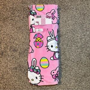 NEW Sanrio Hello Kitty Pink Bunny & Easter Egg Plush Throw Blanket 50”x70”